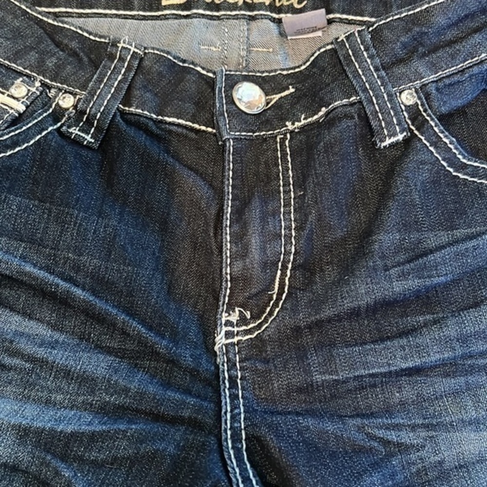 ND Weekend low rise Indigo Distressed Bling jean. Size 12. - Picture 3 of 10